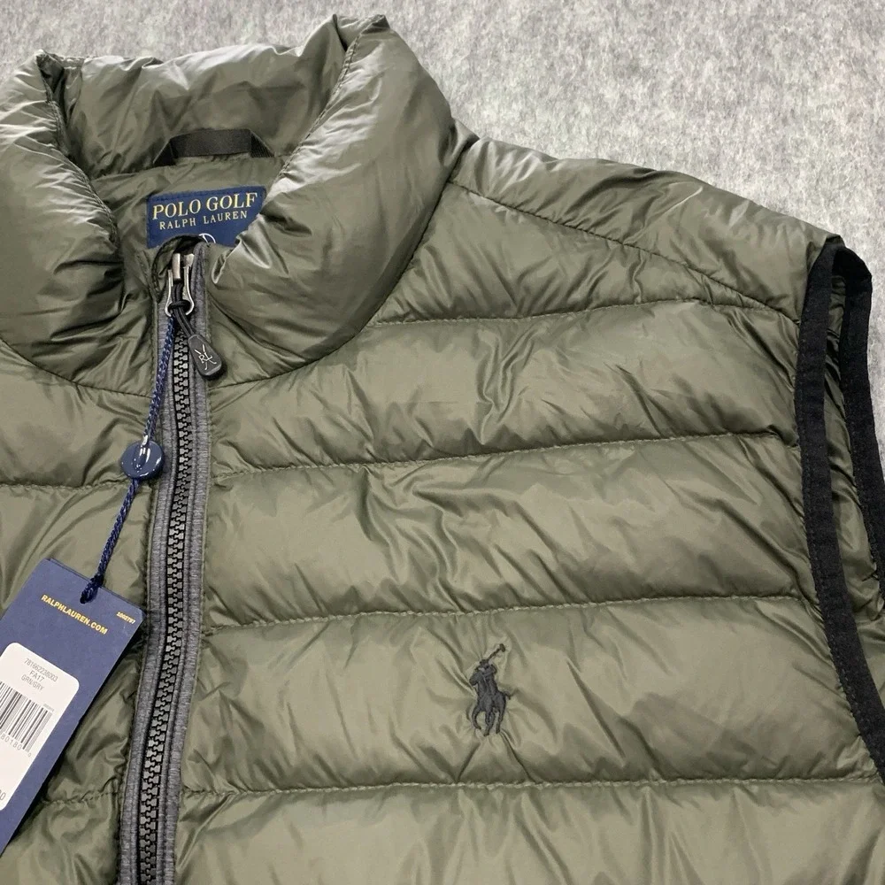 NWT Polo Golf Ralph Lauren Packable Duck Down Vest Jacket Full Zip Mens Size XXL
